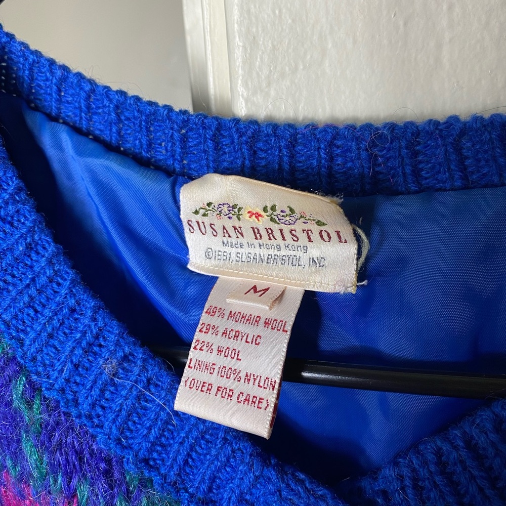 Vintage Susan Bristol Plaid Button Up Cardigan Sweater - Picture 3 of 3